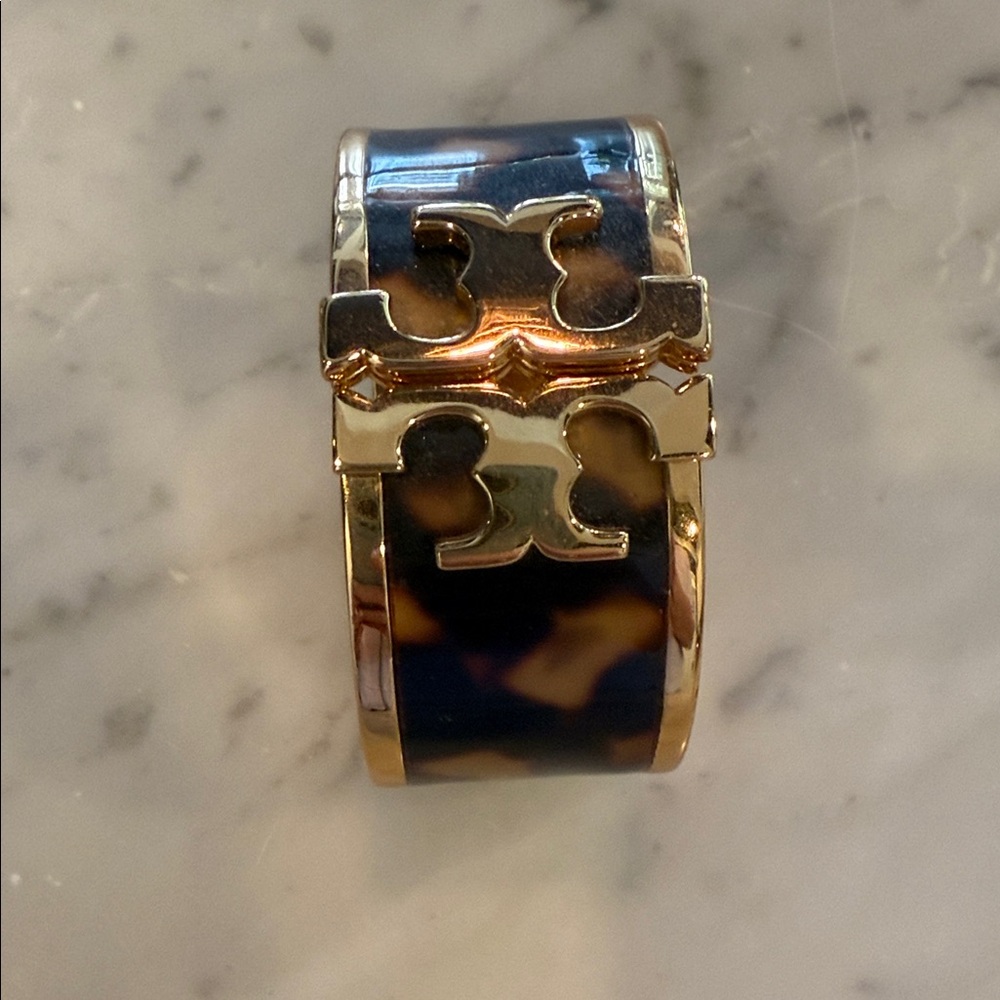 Tory Burch Gold and Tortoiseshell Bracelet